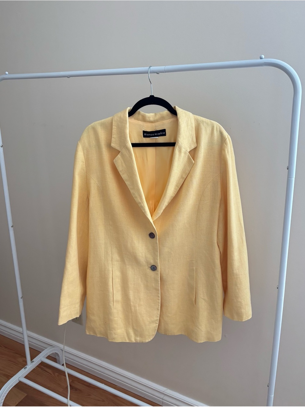 Butter Yellow Linen Blazer
